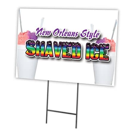 New Orleans Style Shav Yard Sign & Stake Outdoor Plastic Coroplast Window